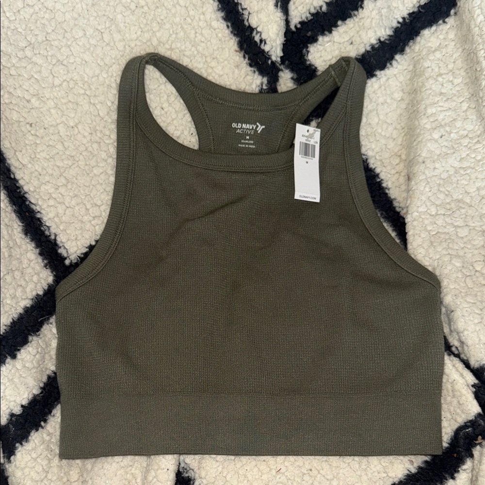 Old Navy Dark Green Racerback crop